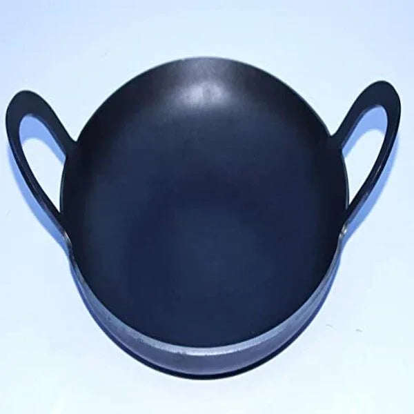 MYNAKSHA Pre Sesoned Iron Mini Kadai Induction Bottom Medium - Orgoshops