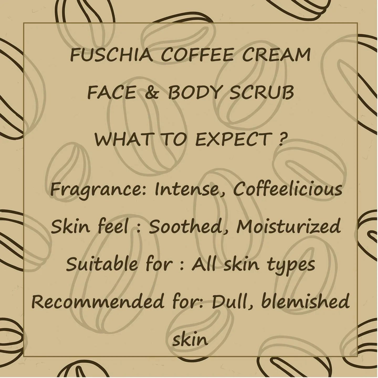 Fuschia - Coffee Cream - Smoothening Face & Body Scrub - 100g - Orgoshops