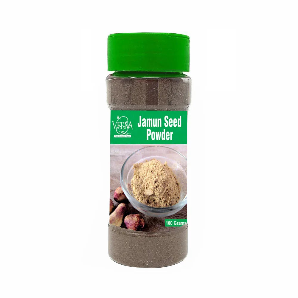 Veena Jamun Seed Powder - 100g ( Pack of 2 ) - Orgoshops
