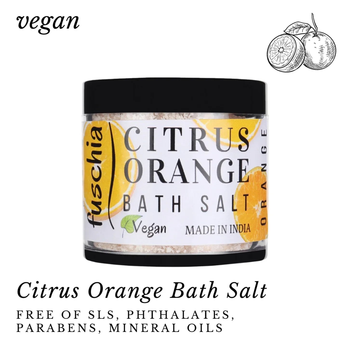 Fuschia Citrus Orange Bath Salt - 100g - Orgoshops