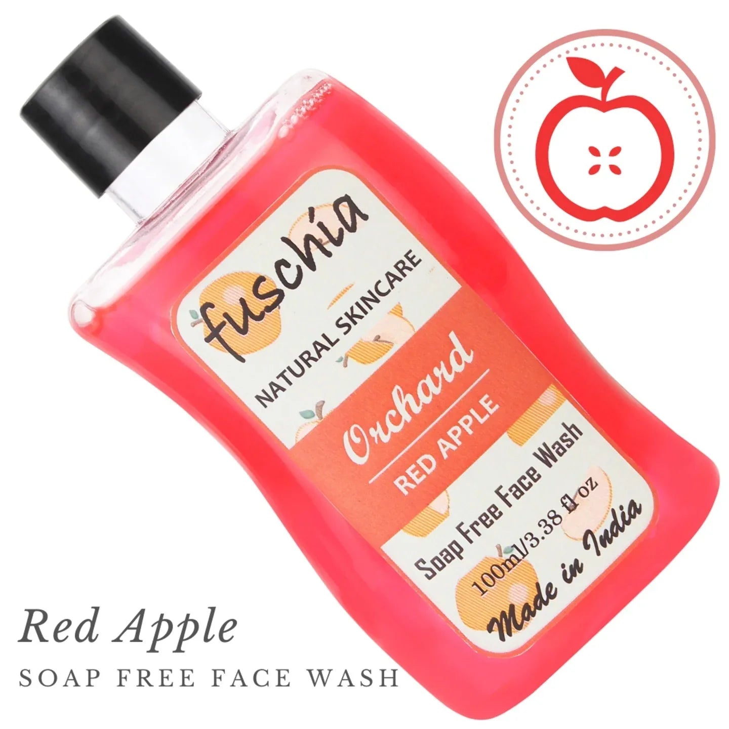 Fuschia Orchard Red Apple Soap Free Face Wash - 100ml - Orgoshops