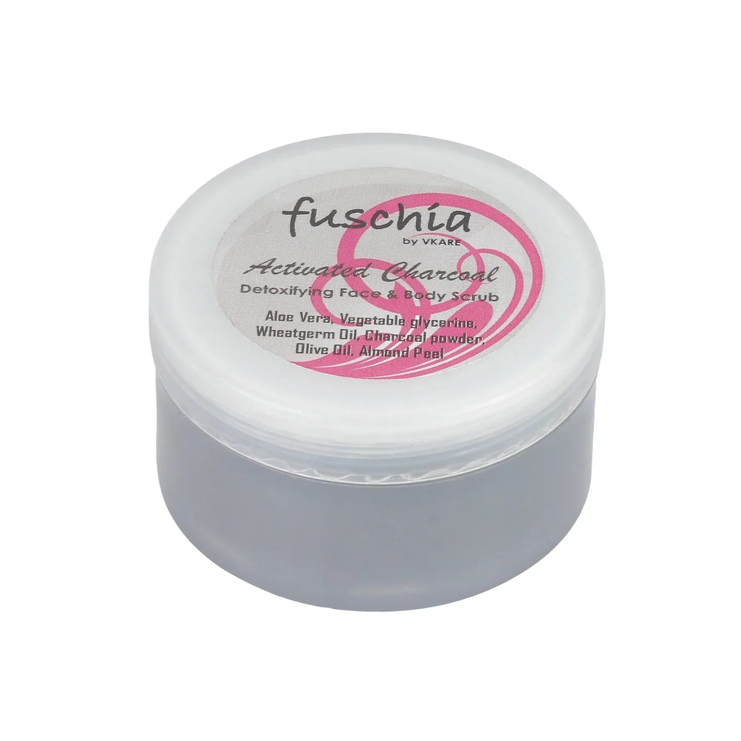 Fuschia - Activated Charcoal - Face & Body Detoxifying Scrub -100g - Orgoshops