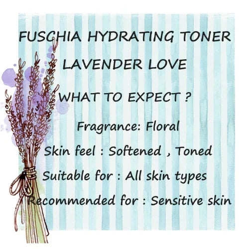 Fuschia Hydrating Facial Toner - Lavender - 100ml - Orgoshops