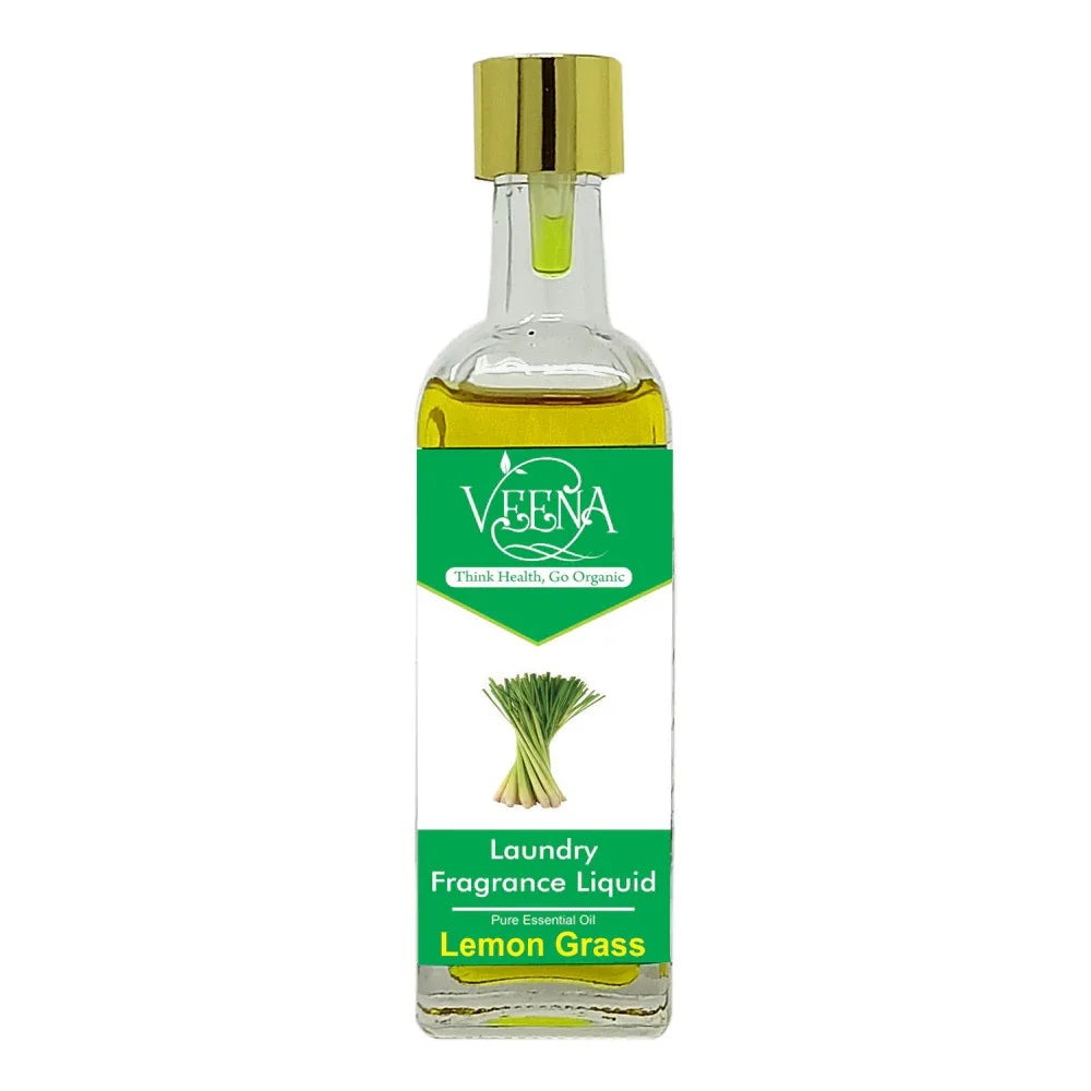 Veena Laundry Fragrance Pure Essential Liquid ( Lemon grass ) - 60ml - Orgoshops