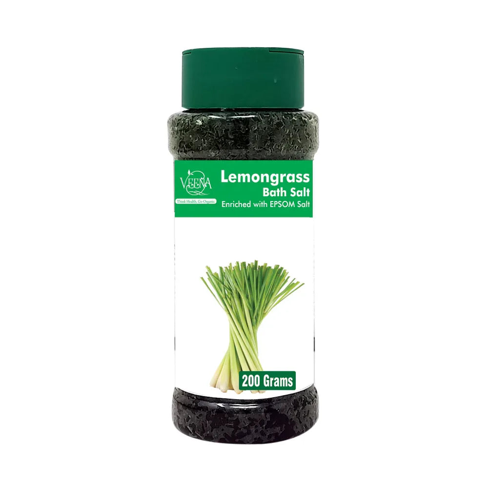 Veena Lemongrass Epsom Bath Salt - 200g - Orgoshops