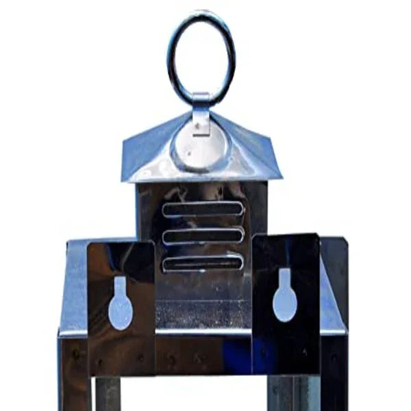 Nakshathra Wall Mounted Brass Oil Lamp with Glass Covers, Small - Orgoshops