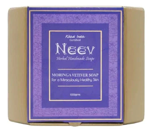 Neev Herbal Handmade Soaps Moringa Vetiver Soap, 100g ( Pack of 3 ) - Orgoshops