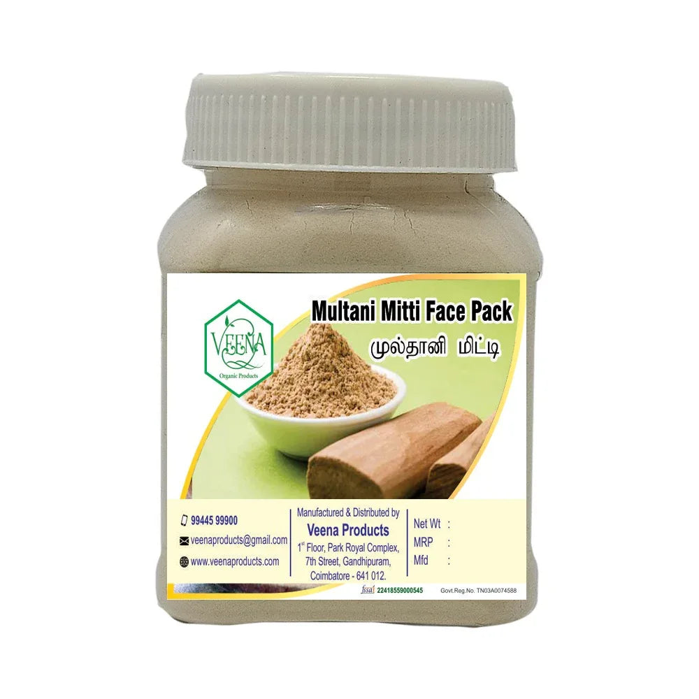 Veena Multani Mitti Face Pack - 100g ( Pack of 5 ) - Orgoshops