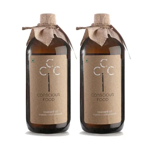 Mustard Oil Organic Cold Pressed Oil - 500ml - Orgoshops