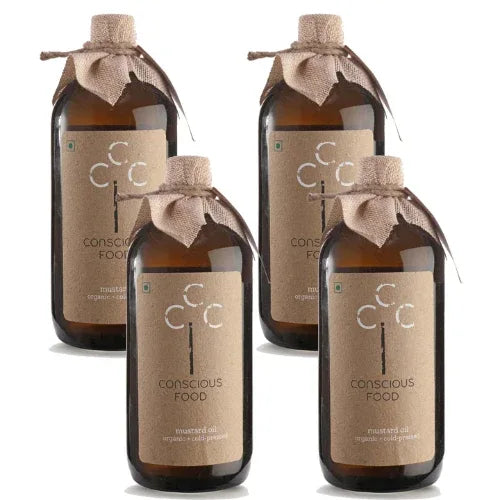 Mustard Oil Organic Cold Pressed Oil - 500ml - Orgoshops