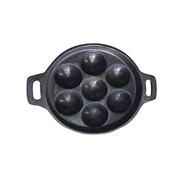 Naksha Cookwares, Premium Cast Iron Paniyaram Chatti 7Pit - Orgoshops