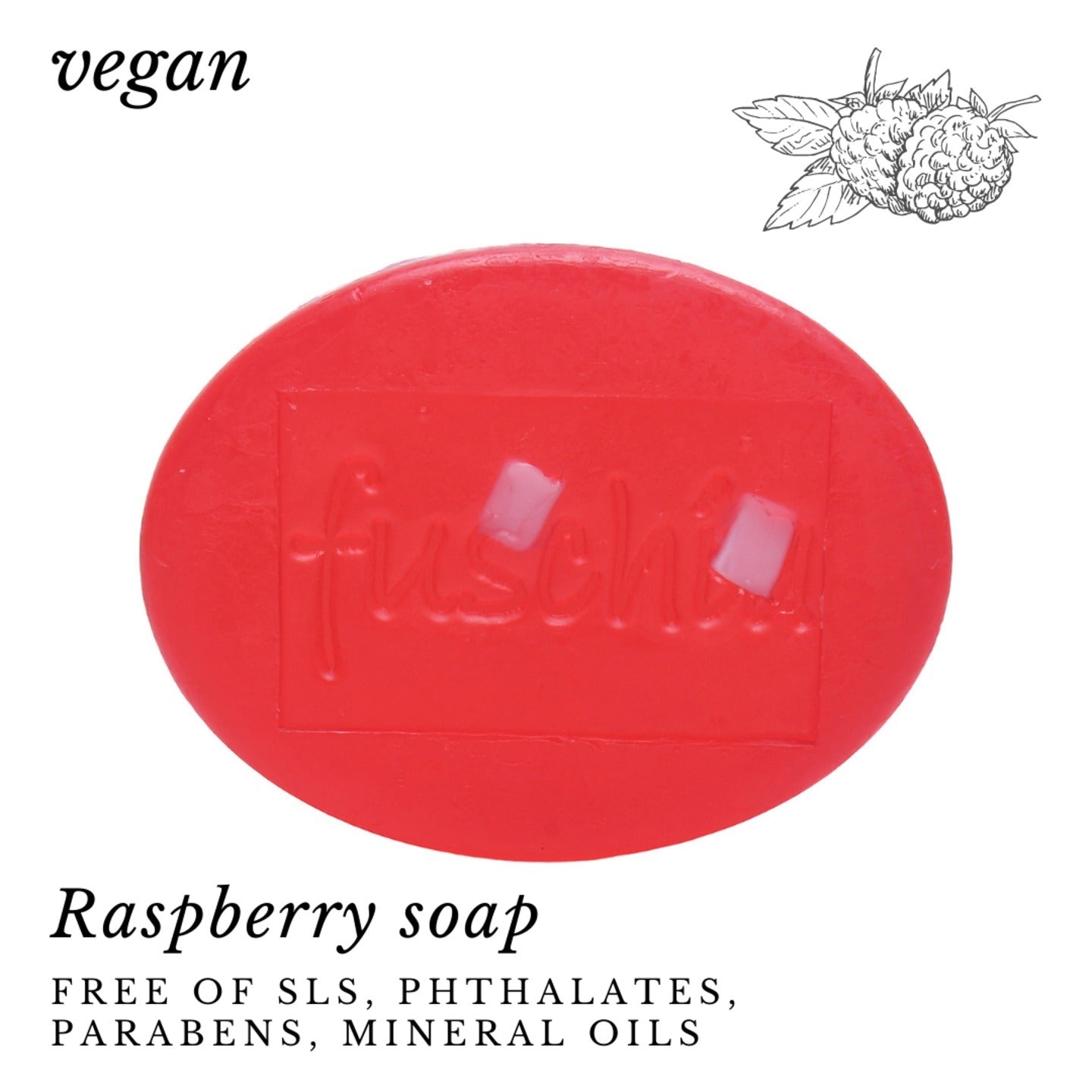 Fuschia - Raspberry Natural Handmade Glycerine Soap - 100g