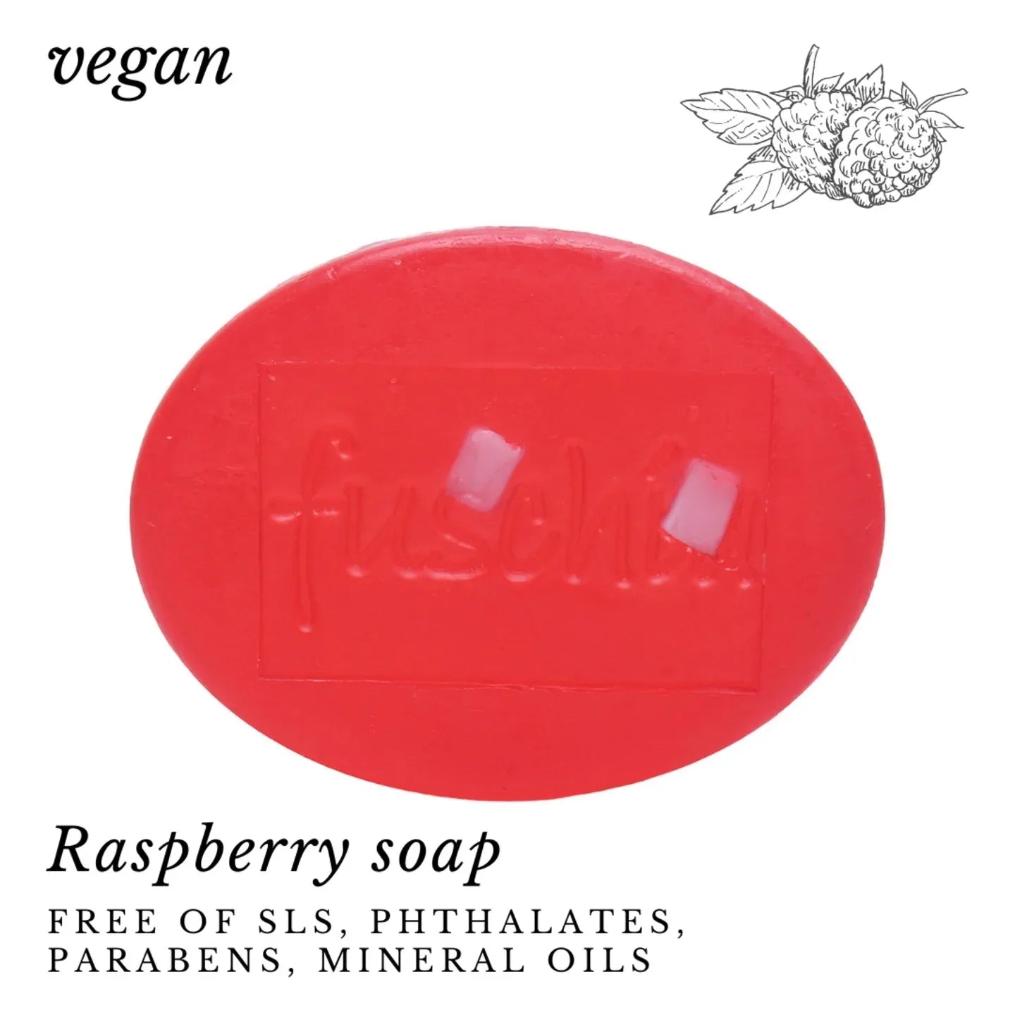 Fuschia - Raspberry Natural Handmade Glycerine Soap - 100g - Orgoshops