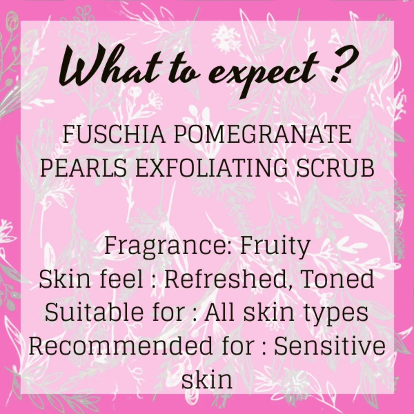 Fuschia - Pomegranate Pearls - Face & Body Exfoliating Scrub -50g - Orgoshops