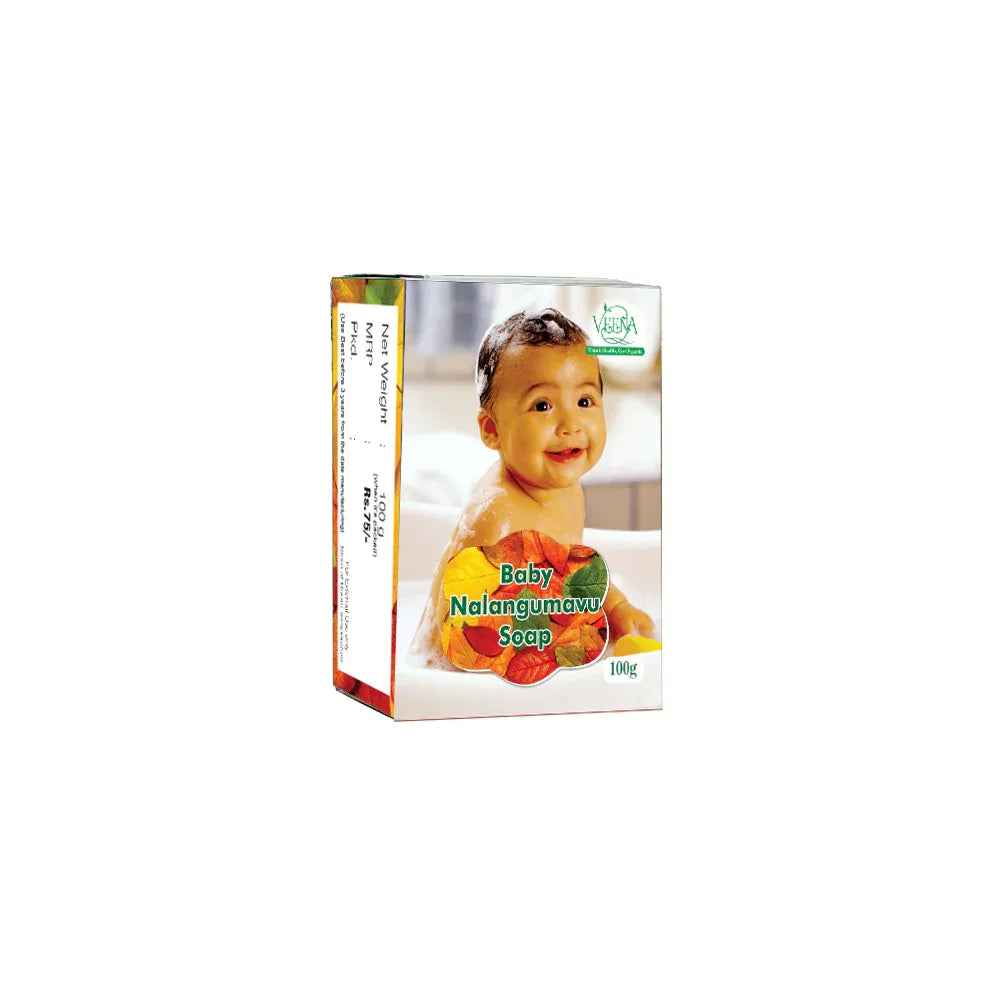 Veena Baby Nalangumavu Soap Coconut Oil Based - 100g ( Pack of 3 ) - Orgoshops