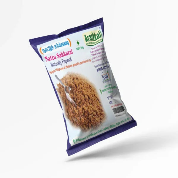 Araikkal Country Sugar / Nattu Sakkarai - 1 kg ( Pack of 2 ) - Orgoshops
