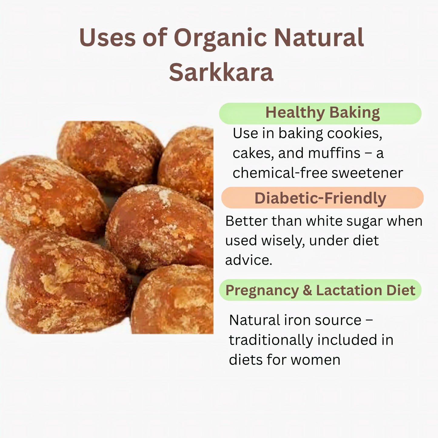 Muppatan Organic Natural Sarkkara | Jaggery Whole | Gud vellam - 1 Kg - Orgoshops