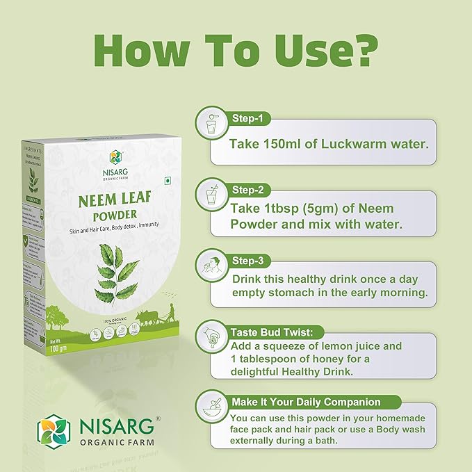Nisarg Organic Neem Leaf Powder