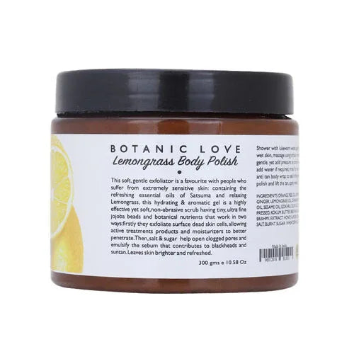 Botanic Love Lemongrass Body Polish Scrub - 300g - Orgoshops
