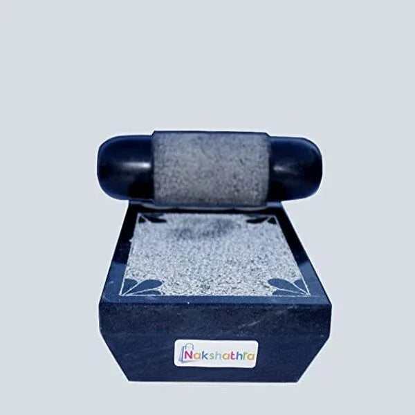 Nakshathra Pure Granite Ammikallu Natural Hand Grinder Mortar & Pestle - Orgoshops