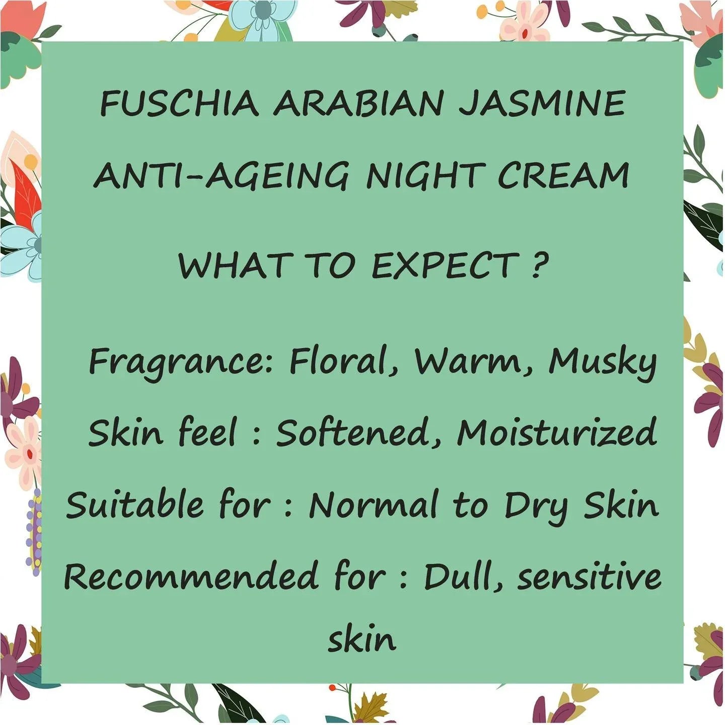 Fuschia - Arabian Jasmine Anti-ageing Night Cream - 10g - Orgoshops