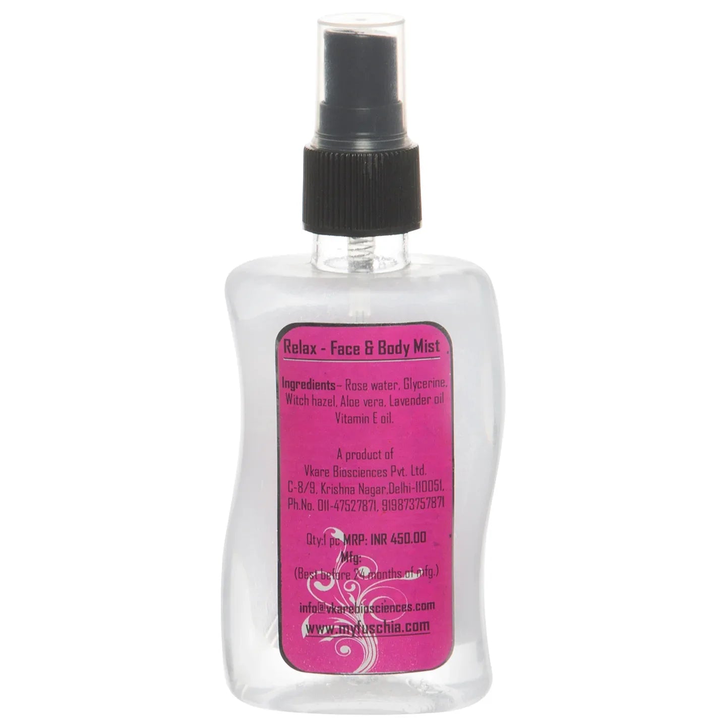 Fuschia Relax Lavender Face & Body Mist - 100ml - Orgoshops
