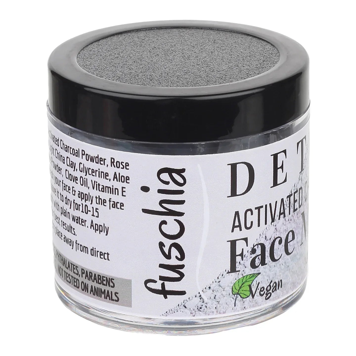 Fuschia Detox Face Mask - Activated Charcoal - 100gm - Orgoshops
