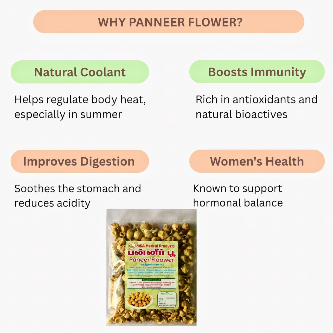 MKA Herbal Paneer Flower - 100 g (Pack of 2)