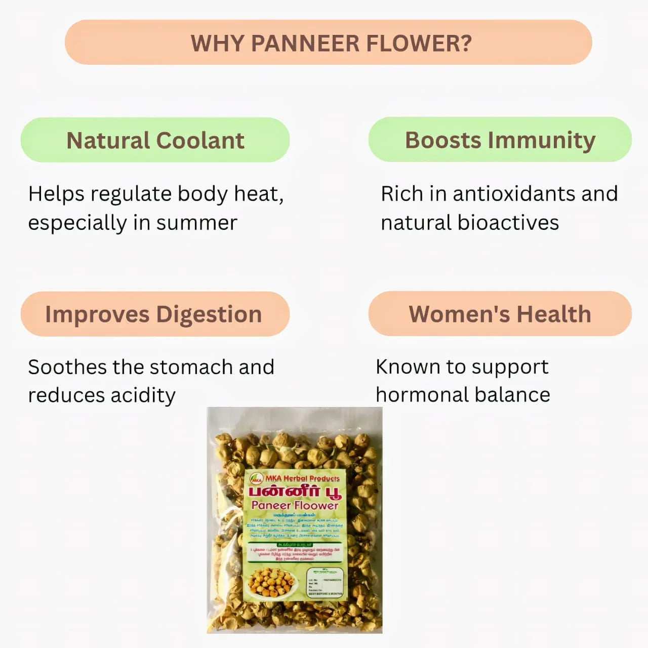 MKA Herbal Paneer Flower - 100 g (Pack of 2) - Orgoshops