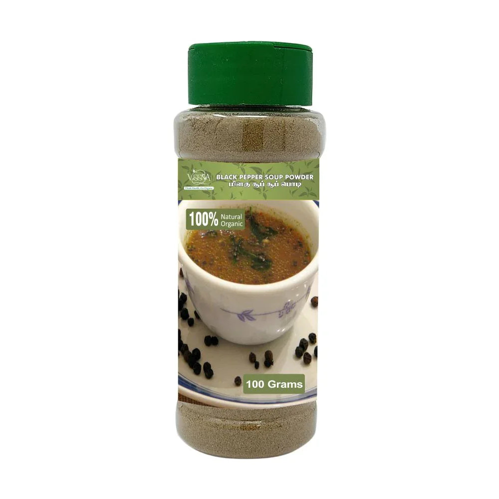 Veena : Products Black Pepper Soup Powder - 100g ( Pack of 2 ) - Orgoshops