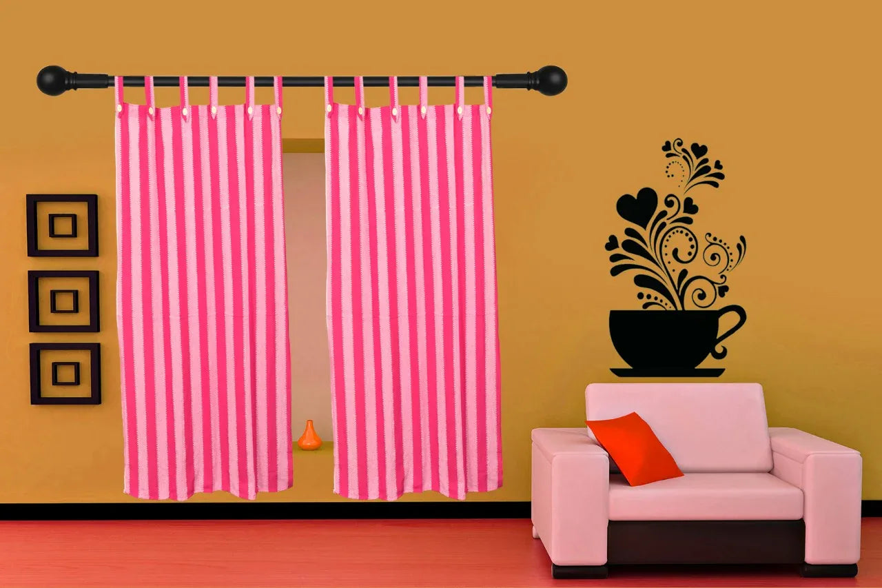 Yuktha Cotton Loop Window Curtain. (2 pieces) - Orgoshops