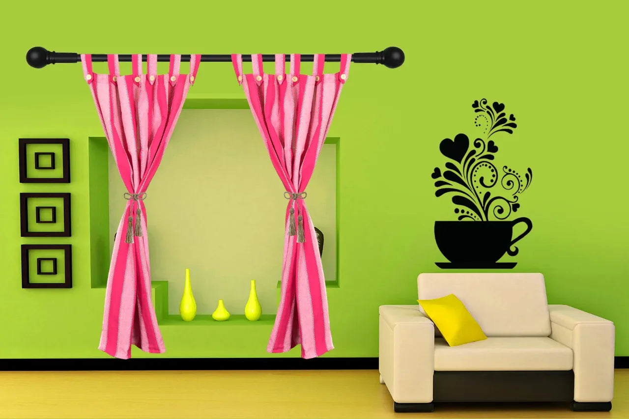 Yuktha Cotton Loop Window Curtain. (2 pieces) - Orgoshops