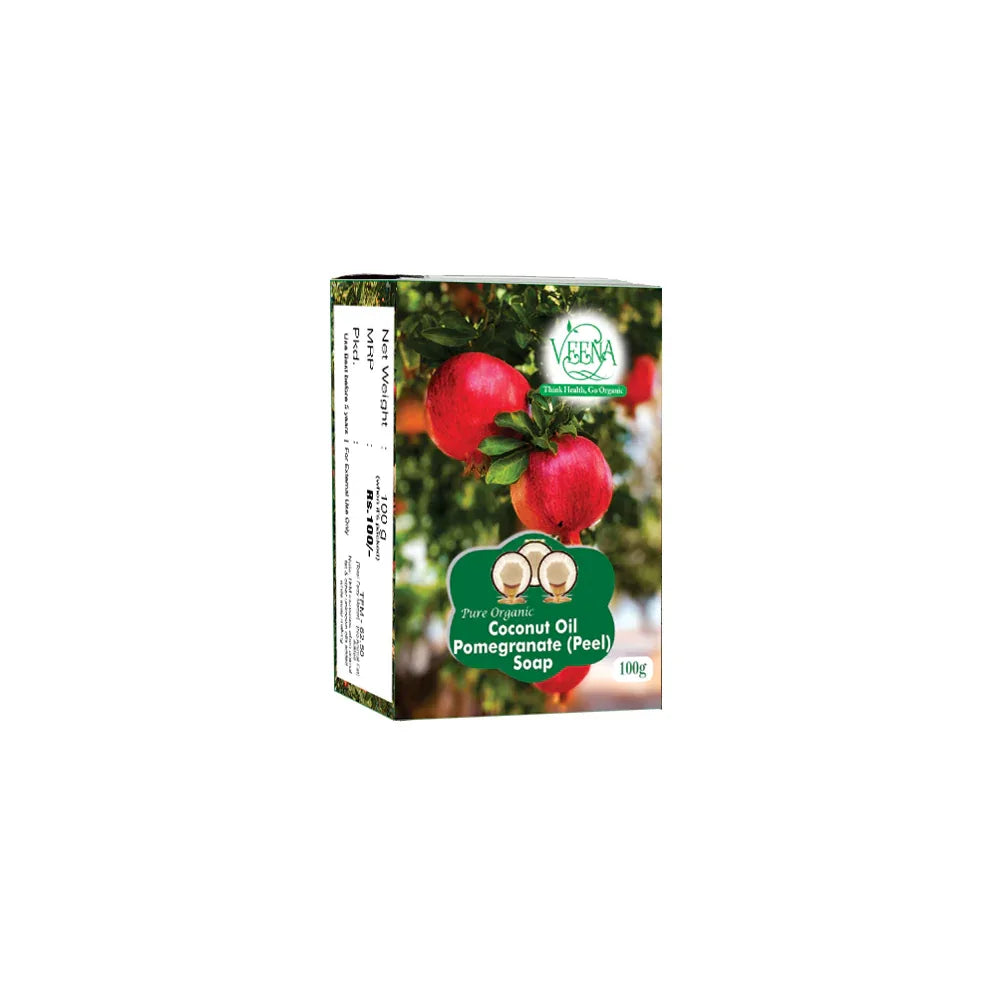 Veena Pomegranate Peel Soap - 100g ( Pack of 2 ) - Orgoshops