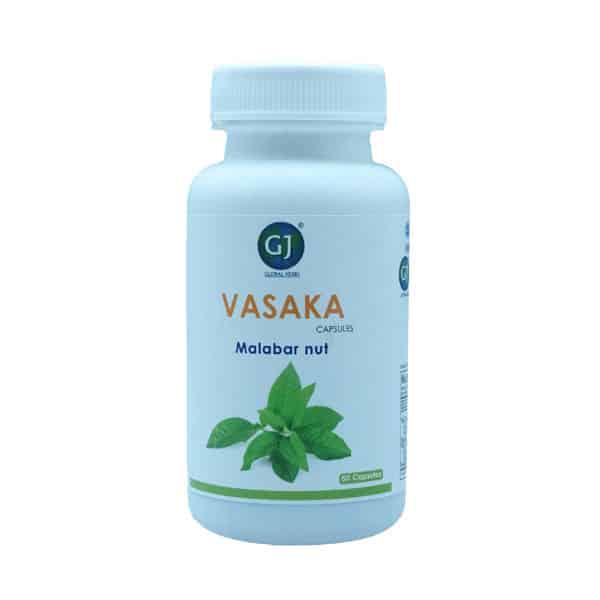 Gj Global Vasaka / Malabar Nut Capsules - 50 Capsules (500mg) - Orgoshops