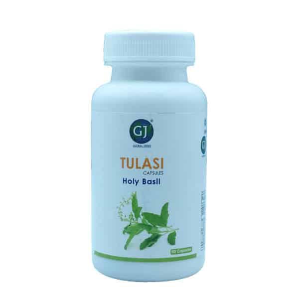 Gj Global Tulasi Capsules - 50 Capsules (500 mg) - Orgoshops
