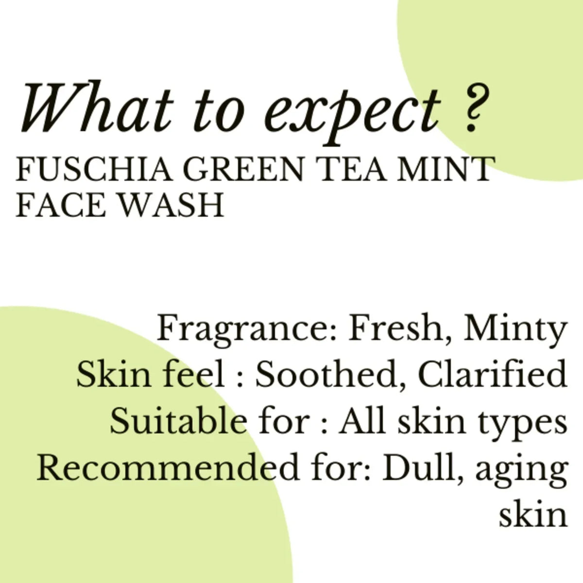 Fuschia Mojito Green Tea Mint Soap Free Face Wash - 30 ml - Orgoshops