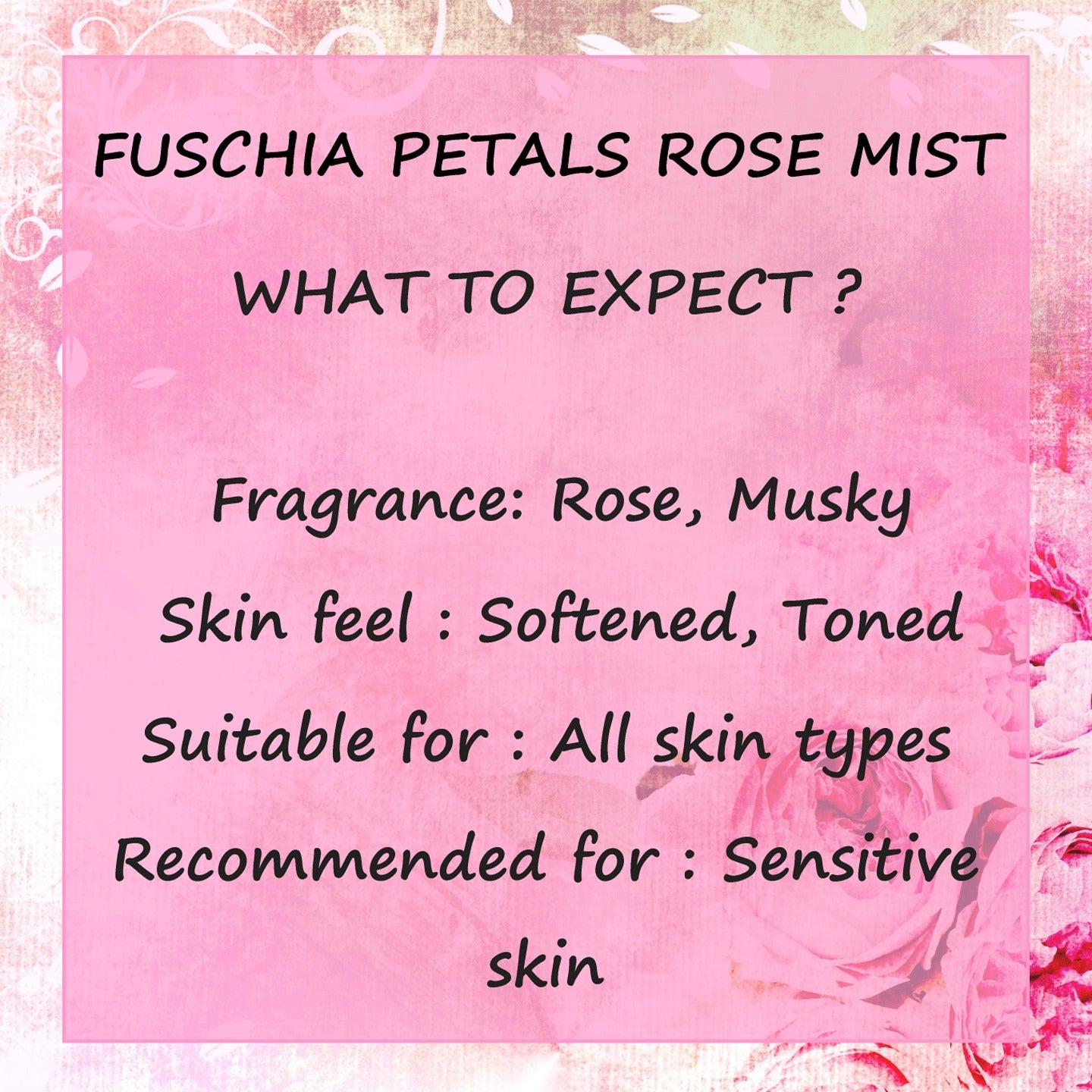 Fuschia Petals Rose Face & Body Mist - 50ml