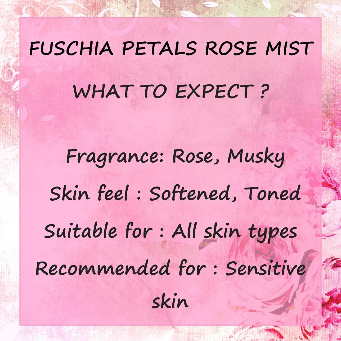 Fuschia Petals Rose Face & Body Mist - 50ml - Orgoshops