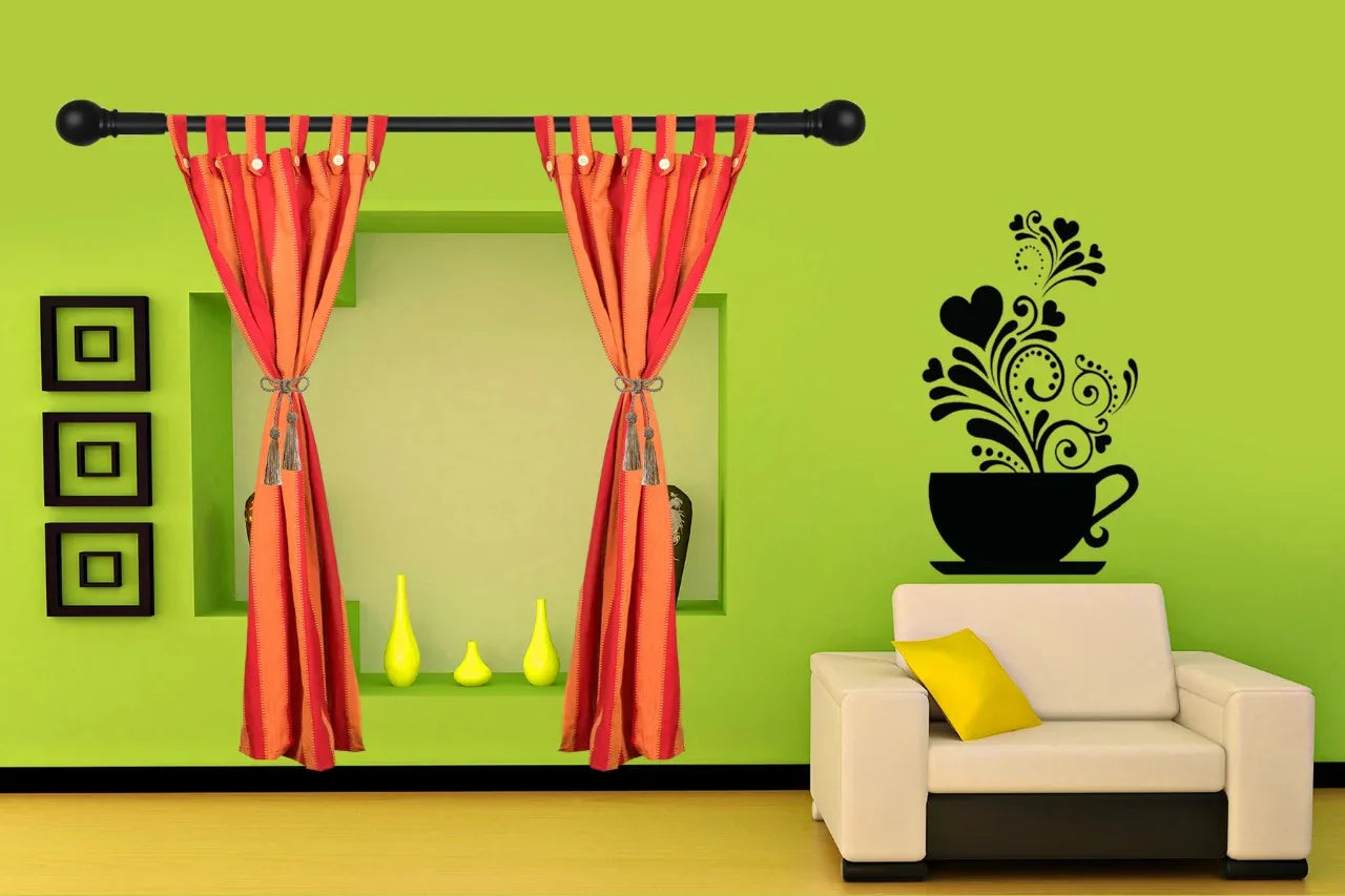 Yuktha Cotton Loop Window Curtain. (2 pieces) - Orgoshops