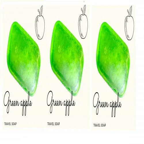 Fuschia - Green Apple Natural Handmade Glycerine Soap-20g(PACK OF 3) - Orgoshops