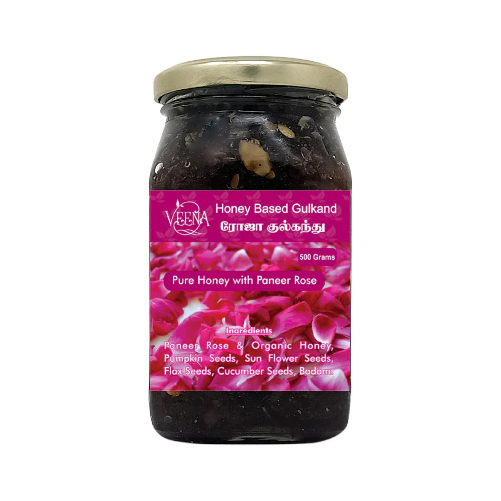 Veena Honey Based Rose Gulkand - 550 g - Orgoshops