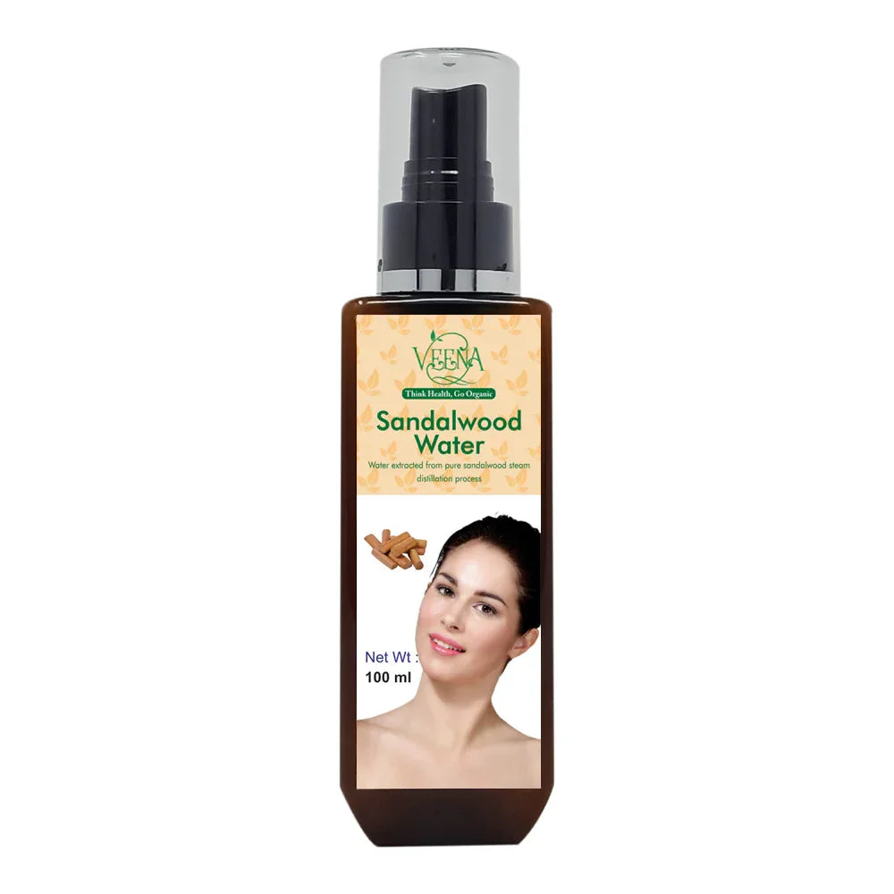 Veena Sandalwood Distilled Face Water - 100ml - Orgoshops