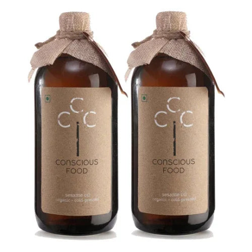 Sesame Oil - Organic Cold Pressed Oil (Chekku Ghani) - 500ml - Orgoshops