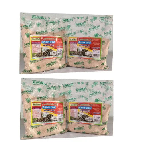 Araikkal Sorghum Flour / Sola Maavu - 500 g (Pack of 4) - Orgoshops