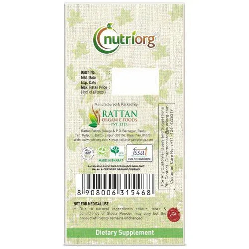 Nutriorg Certified Organic Stevia Powder - 150g - Orgoshops