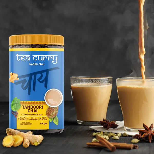 Teacurry Tandoori Chai – Tandoori Chai for Heart, Digestion, Blood Sugar Levels-100g - Orgoshops