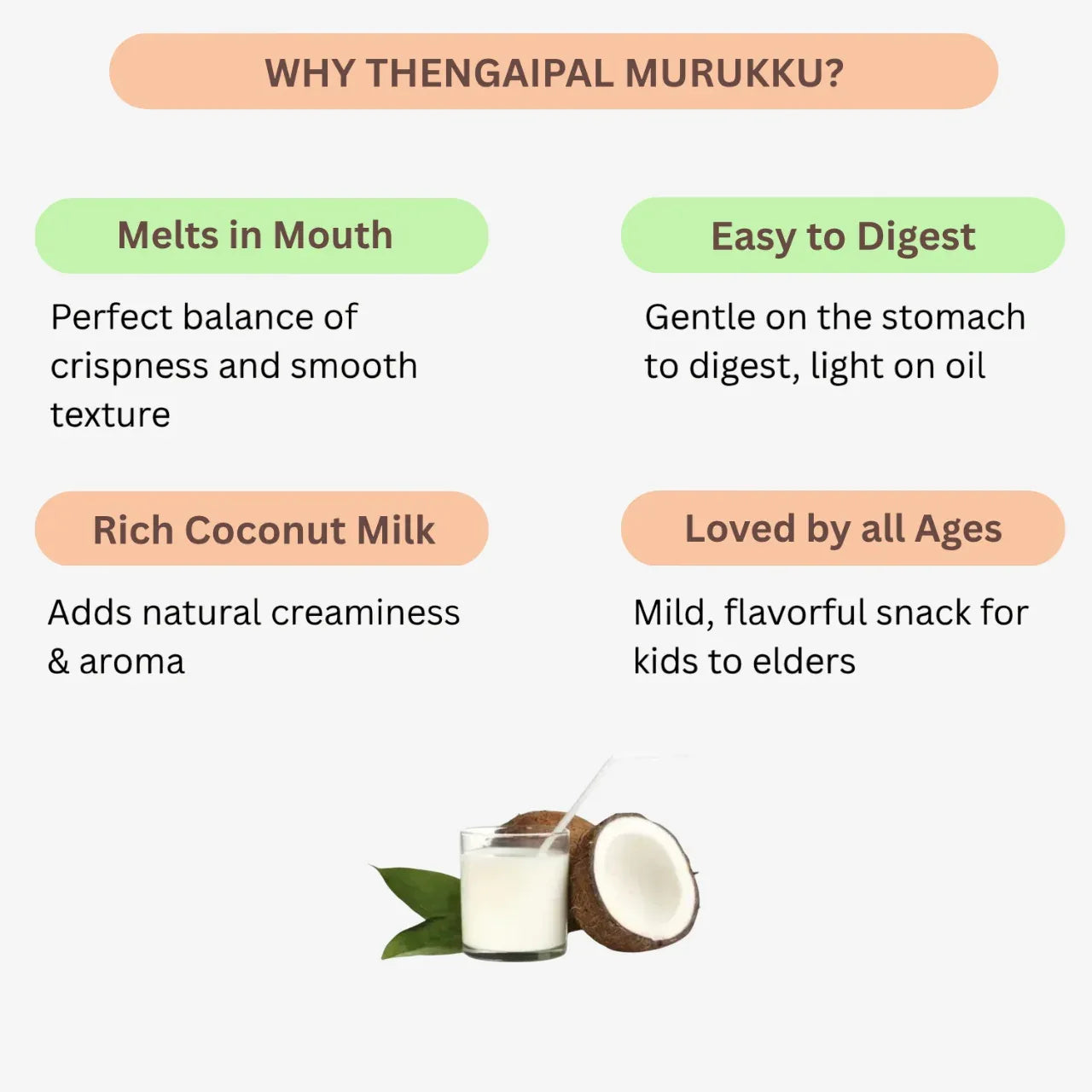 Roohi Thengaipal Murukku - 150 g (Pack of 2) - Orgoshops