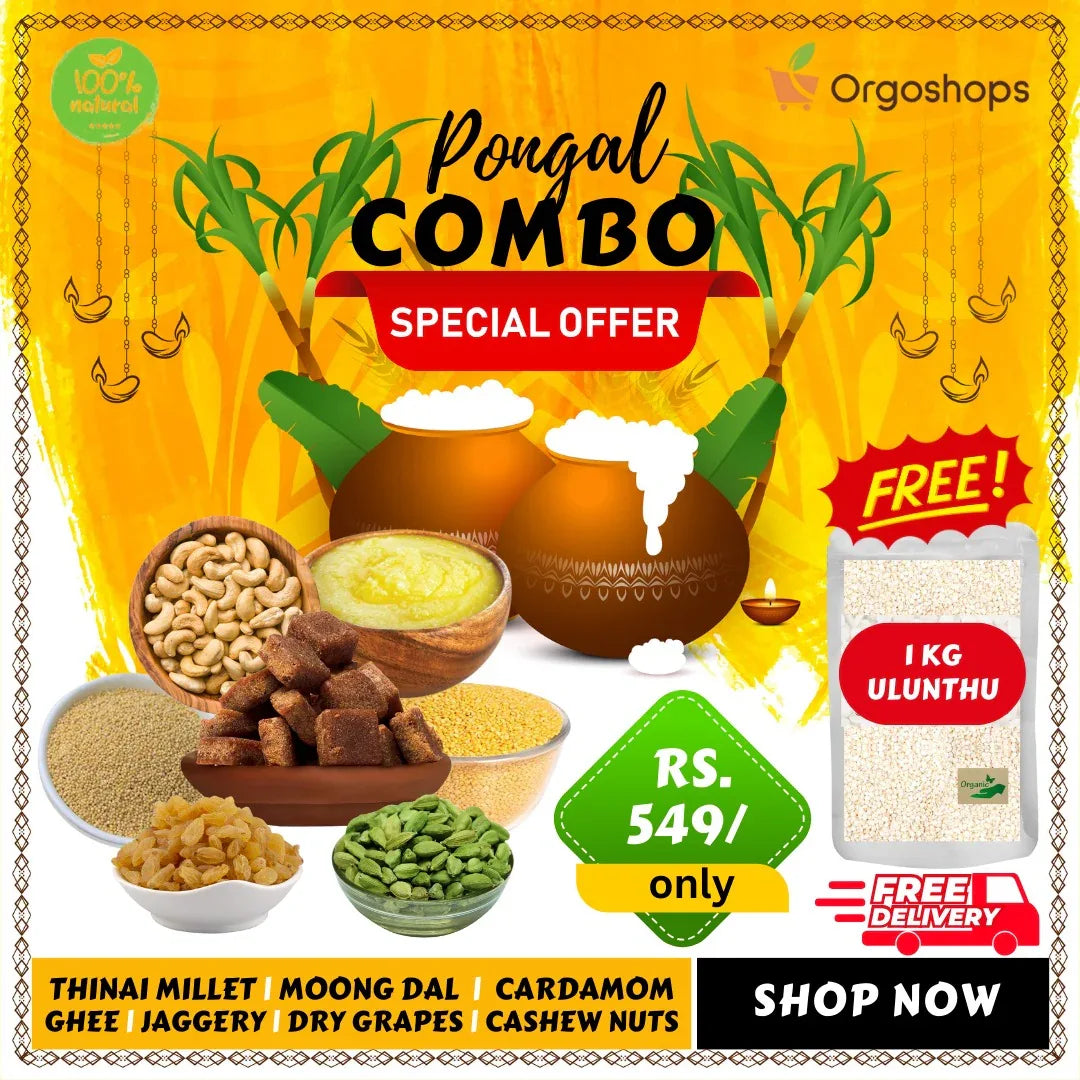 Muppattan Organic Thinai Millet Pongal | Pongal Special | Foxtail Millet Sweet | Combo Pongal Pack - Orgoshops
