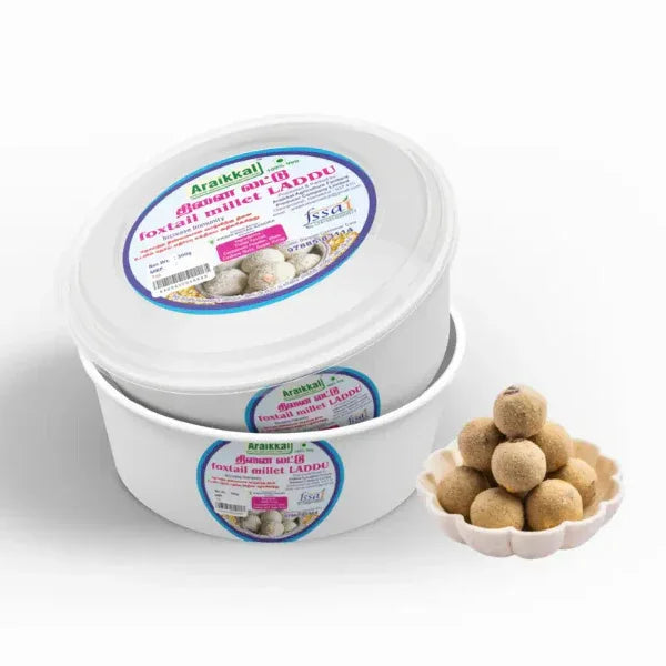 Araikkal Foxtail Millet Laddu / Thinai Laddu - 12 Pcs (Pack of 2) - Orgoshops