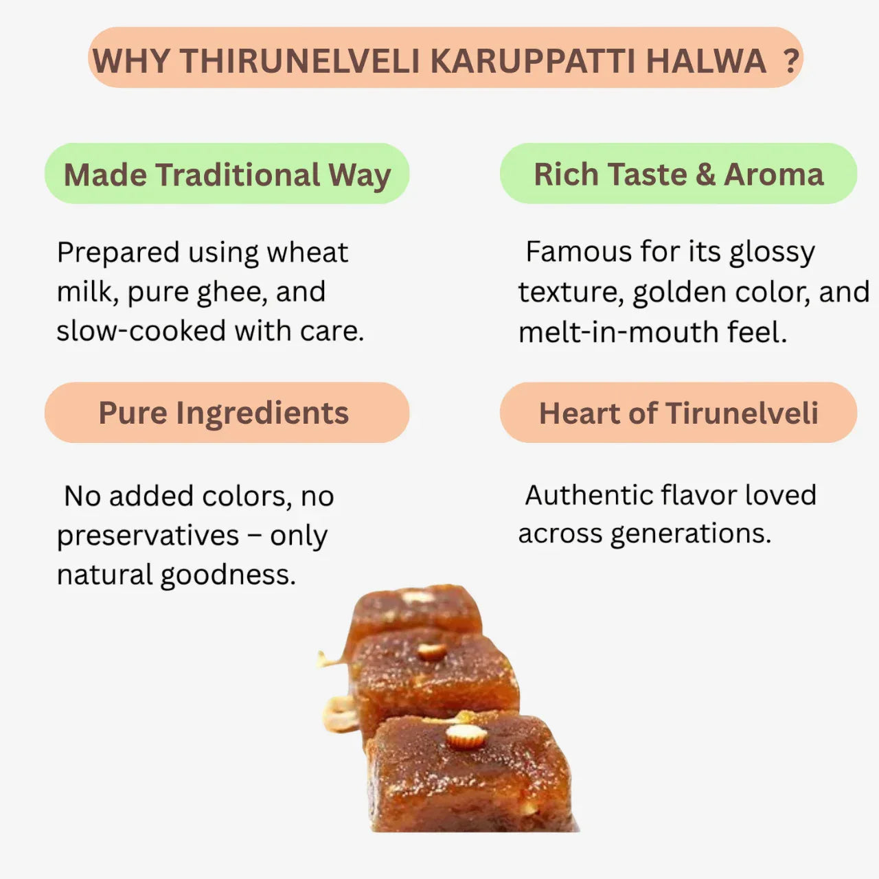 Muppatan Thirunelaveli Karuppatti Halwa - 100 g - Orgoshops